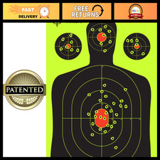 12x18 Silhouette Splatter Target - Bright Fluorescent Yellow - USA Made Shooting