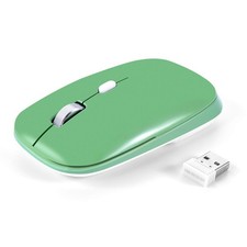 Green 2.4G Slim Silent Cordless Wireless Mouse with USB Receiver 3 Adj DPI