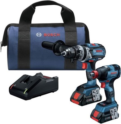 Bosch GXL18V-224B25-RT 18V Li-Ion 2-Tool Combo Kit (4 Ah) USA NEW