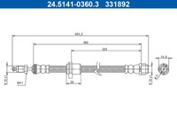 Bremsschlauch FÜR Mini Mini (F56), Mini Mini (F55) - ATE 24.5141-0360.3
