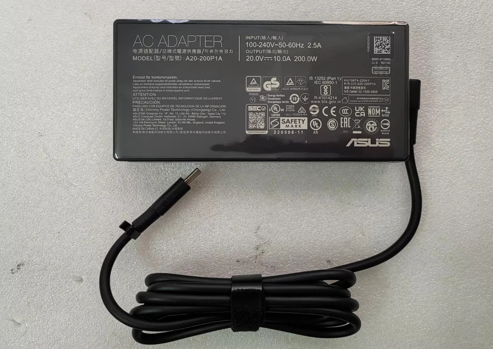 New Original ASUS ROG Zephyrus G16 GA605WV-XB96 A20-200P1A(CL:D) 200W AC Adapter - Image 2 of 4