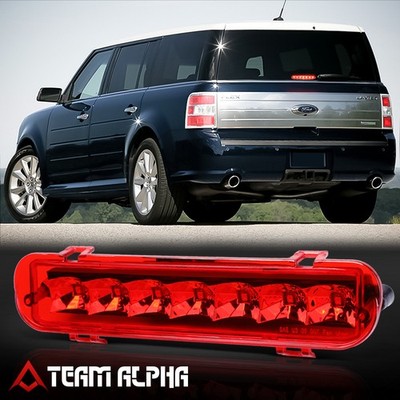 Fits 2009-2011 Ford Flex [Chrome/Red] Full LED Third 3rd Brake Light Tail Lamp