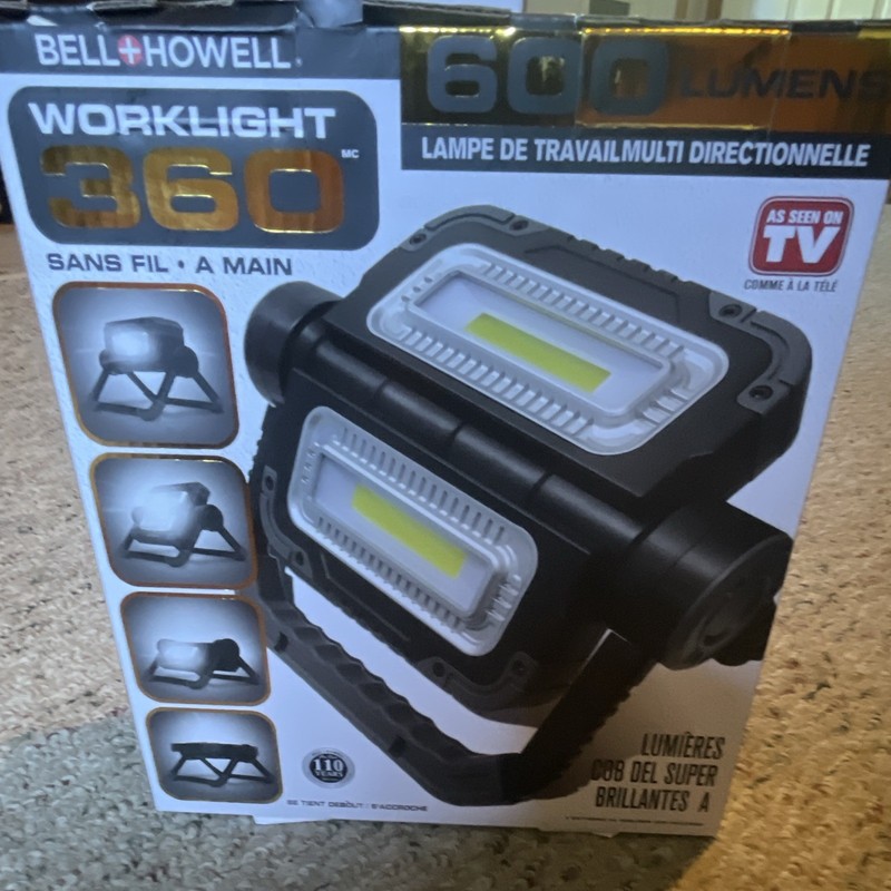 Bell + Howell 360 Multi-Directional LED Worklight 600 Lumens Cordless Black