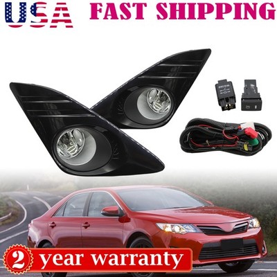 For 2012-2014 Toyota Camry Driving Bumper Lamps Fog Lights w/Wiring Switch Kits