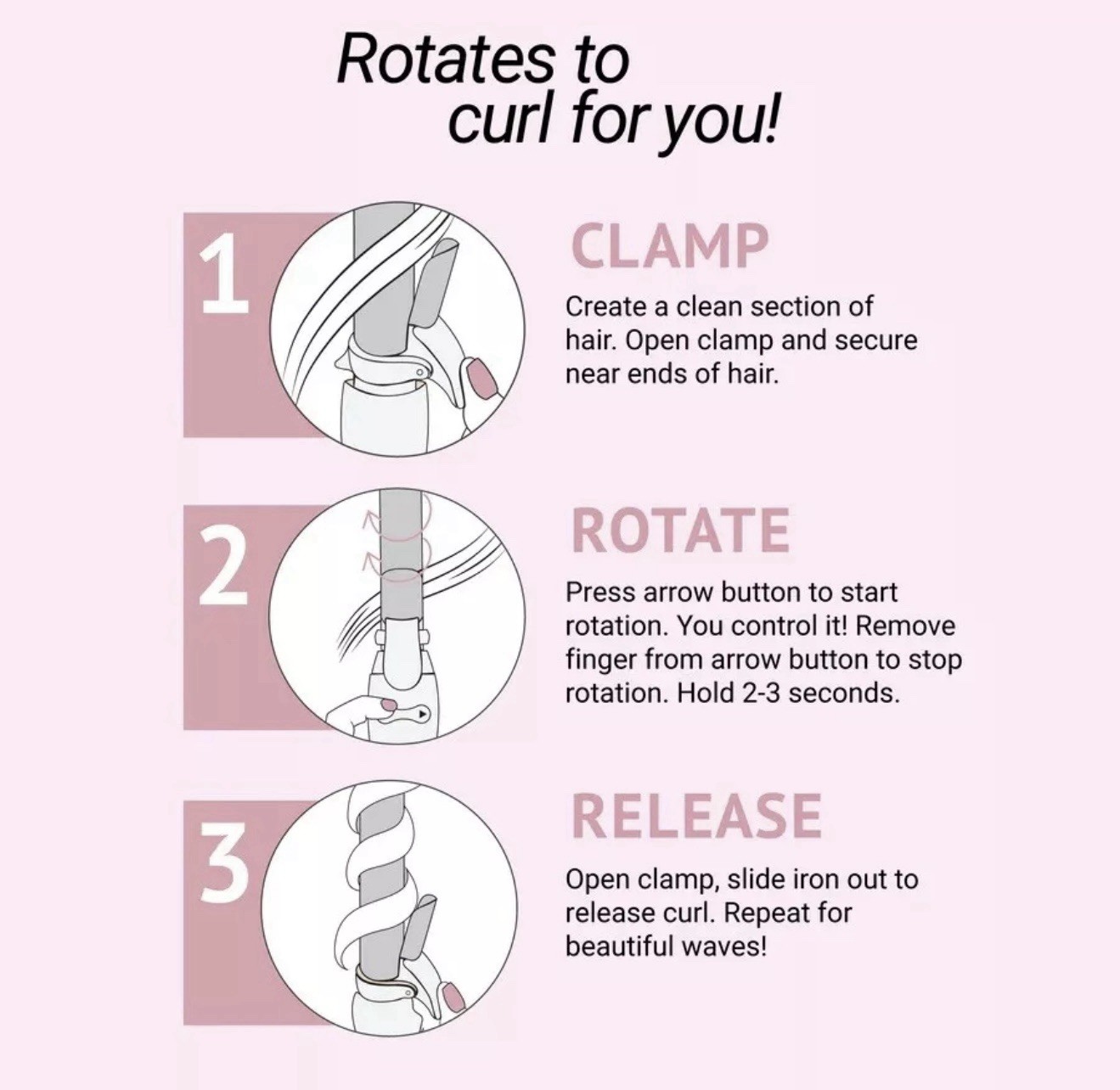 Beachwaver RARE pastel Soft Baby Minty Sky Aqua Blue 1” Barrel Curling Iron EUC