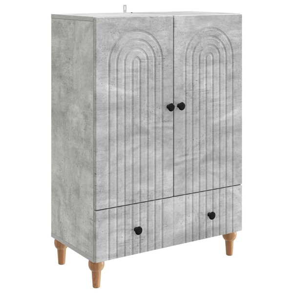 Sideboard Betongrau Modern 66X34,5X95 Cm Holzwerkstoff Wohnzimmer-image