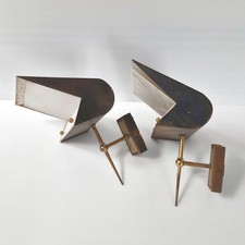 PAIRE D'APPLIQUES VINTAGE 1950 A RESTAURER SIGNEES M.D. DLG PIERRE GUARICHE