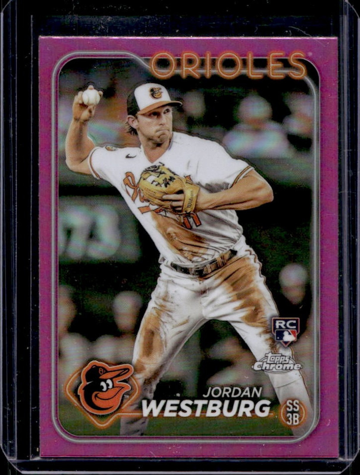 2024 Topps Chrome Jordan Westburg RC Pink Refractor Rookie #277 Orioles