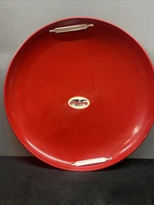 Flexible Flyer 26” Steel Metal Snow Disc Saucer Sled, Red Plastic Handle Used