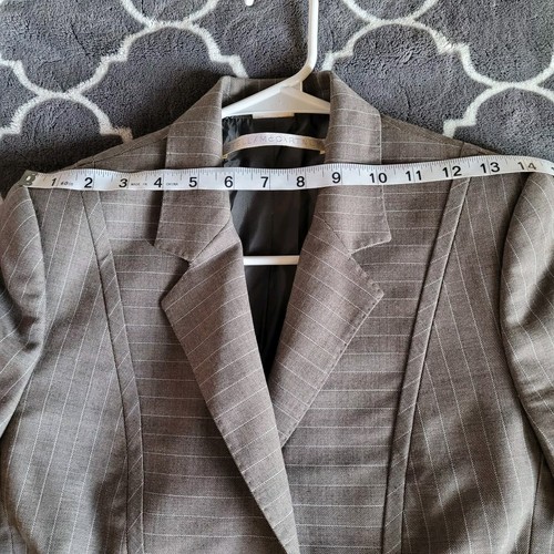 Stella McCartney One Button Wool Blazer Size 42 Striped PocketsPreppy Office EUC - Picture 2 of 11