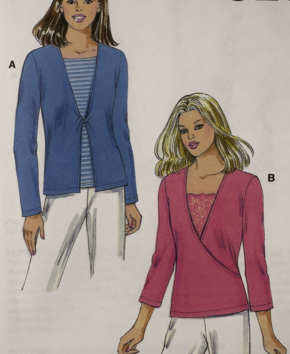Kwik Sew 3360 Tops 2 Styles Misses' Sizes XS S M L XL Sewing