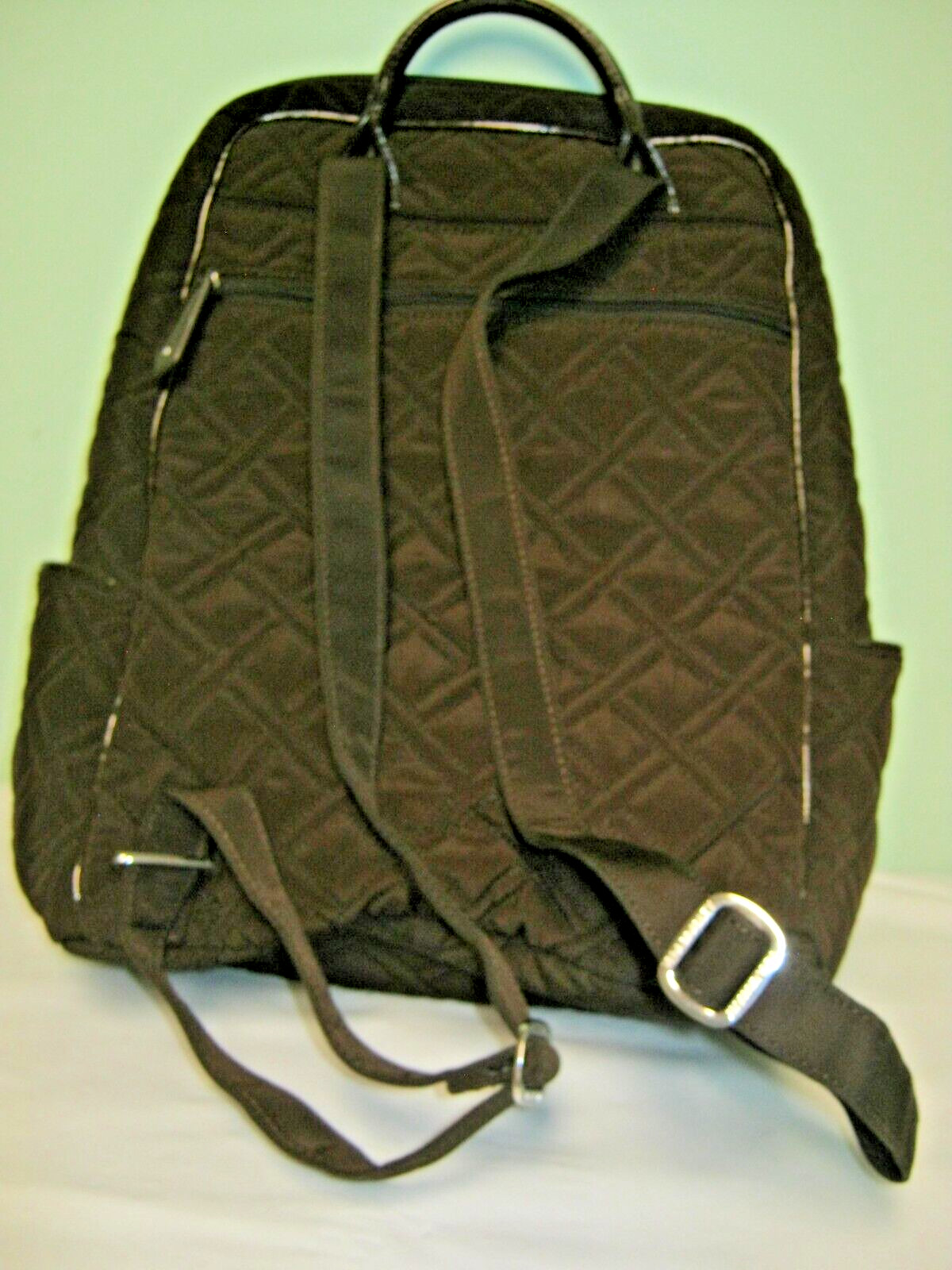 Vera Bradley Small Backpack Solid Brown Microfibe… - image 10