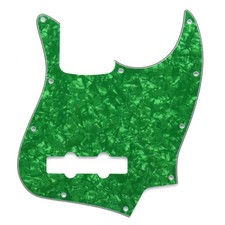 4Ply PVC 4 Strings Jazz Bass Pickguard 10 Hole J Bass Scratch Plate Green Pearl