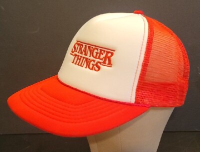 RARE STRANGER THINGS TRUCKER CAP Rare Retro KC Stranger Things Red White Hawkins High Trucker  main image 2
