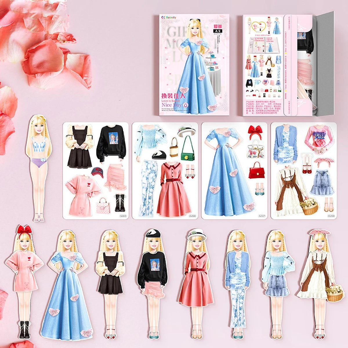 Magnetic Dress Up Princess Paper Dolls For Girls Magnetic Dress-Up Doll