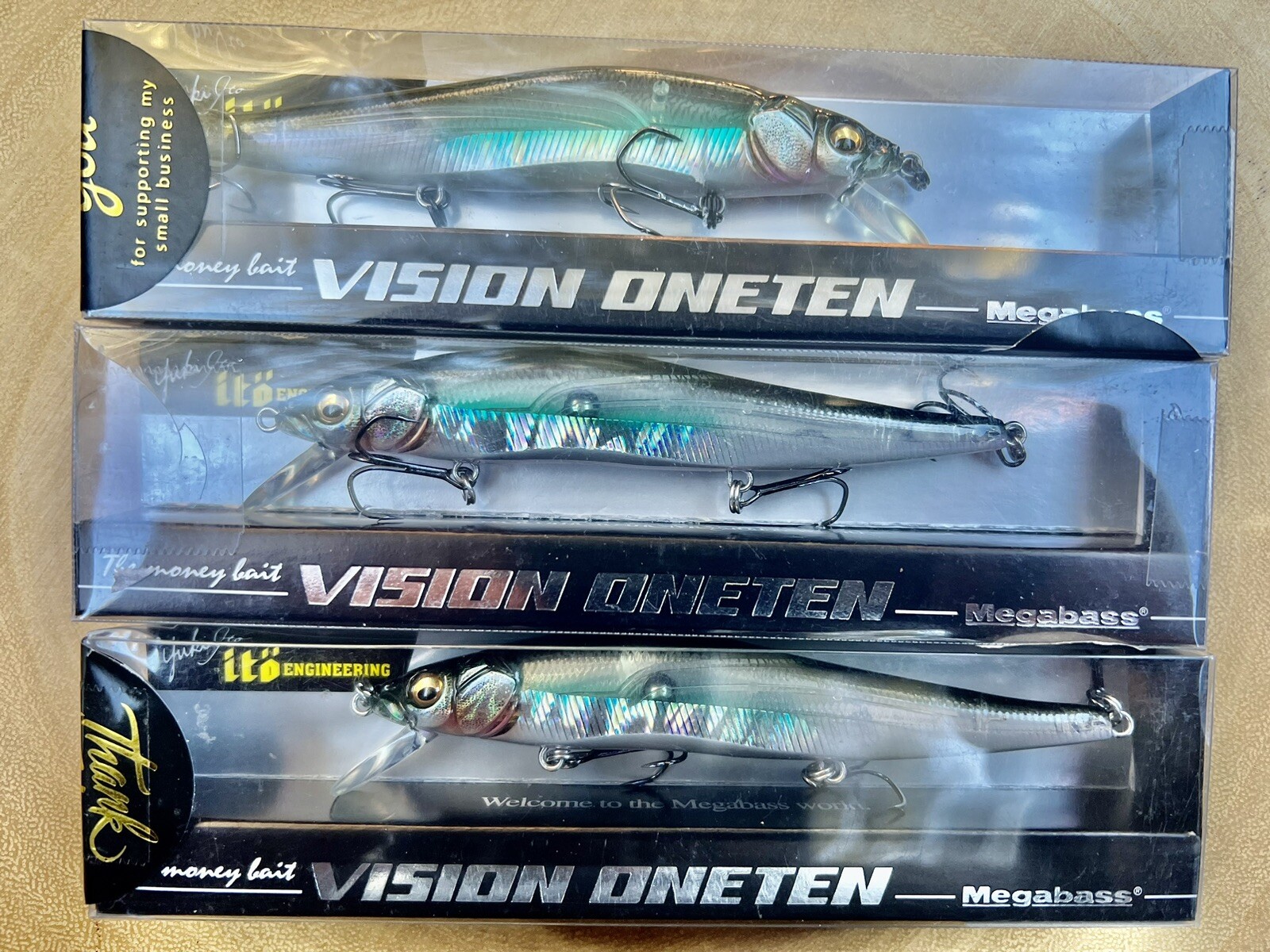 Megabass (Lot Of 3) Ito Vision Oneten Suspending Jerkbaits, Free Shipping! NWT! - Image 10