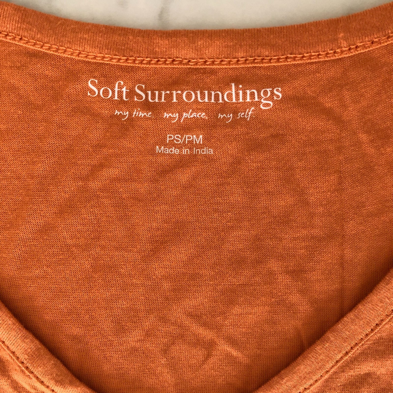 Soft Surroundings Women Orange Lining Basic Maxi … - image 2