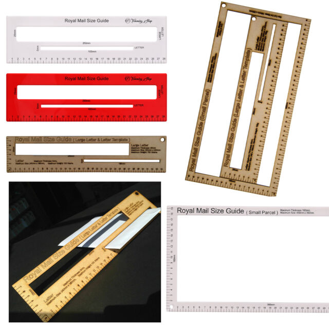Royal Mail PPI Letter Size Guide Post Office Postal Price Postage Ruler Template