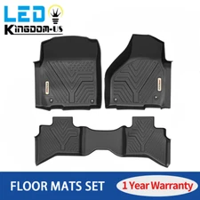 3D Floor Mats for 2012-2018 Dodge Ram 1500 Quad Cab All Weather TPE Floor Liners
