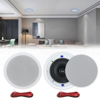 Herdio 2X6,5'' Deckenlautsprecher (Total 160W) 8Ohm Flush Mount Sound System