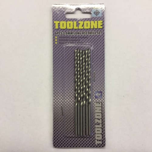 3.0 mm Long Series HSS Drill Bits 6pcs din340 100m long 66mm twist length dr049