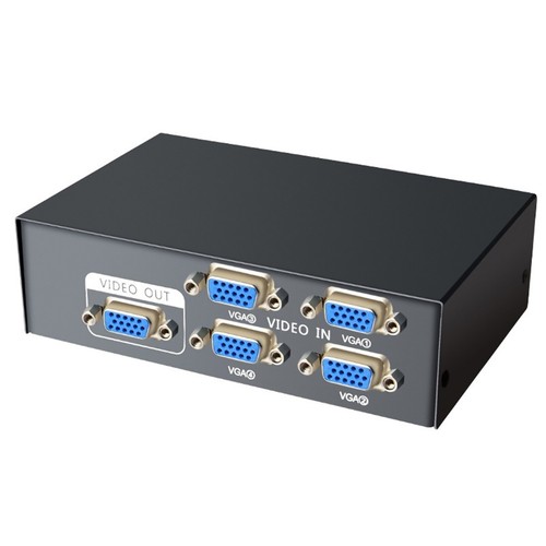 New 4 Port VGA Switch Video Selector Switcher 4 In 1 Out VGA Switcher Box - Picture 3 of 13