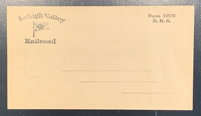 Vintage Briefumschlag: LEHIGH VALLEY RAILROAD - Form 1079 - R.R.S.