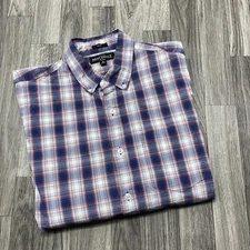 J.CREW Mercantile Flex Button Down Red/Blue Plaid Casual Shirt Men's Size Medium