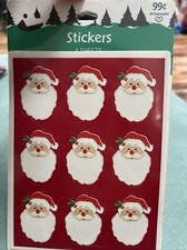Vintage Hallmark Stickers Christmas Santa Claus Ambassador Unopened 4 Sheets NOS
