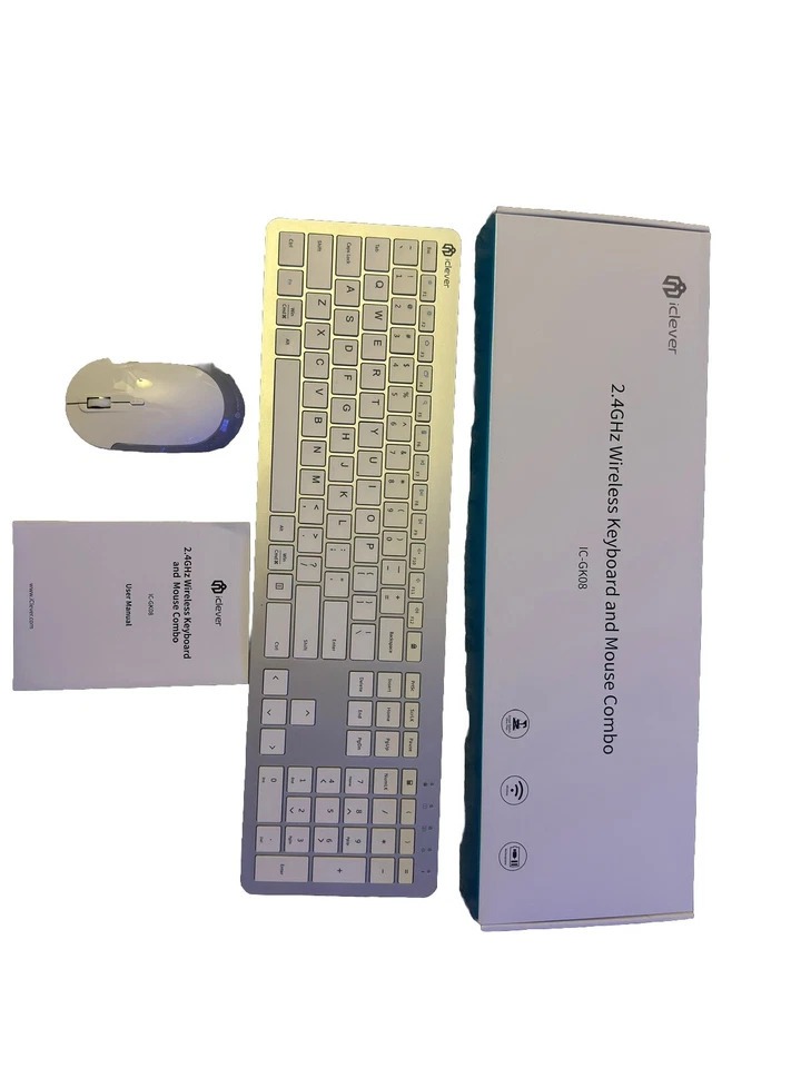 iClever IC-GK08 Wireless Keyboard &  Mouse Combo Rechargeable Wireless Keyboard - Image 2 of 4