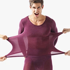 Lightweight Thermal Underwear for Men Soft Long Johns Set Warm Base Layer