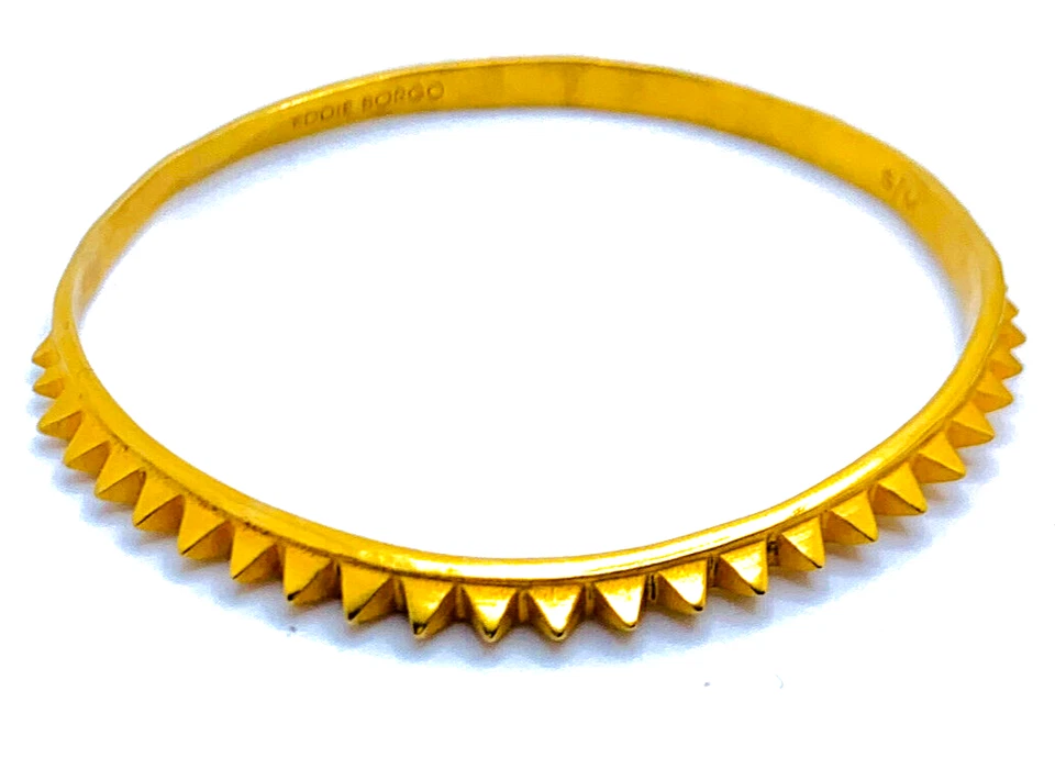 Brazalete Brazalete Pirámide Cono Espiga Tono Dorado Martillado Firmado EDDIE BORGO S/M Foto 2 de 4
