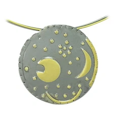 Sky Disc of Nebra Pendant & Brooch 30 mm 925 Silver Plated Jewelry