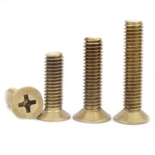 BRASS PHILLIPS MACHINE SCREWS COUNTERSUNK FLAT HEAD BOLTS M3 M4 M5 M6 M8 DIN 965