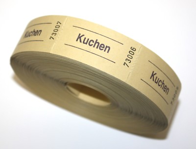 TAMLED Bonrolle 'Bratwurst' - 1000 Stück Rot Mit Nummerierung Für Gastronomie