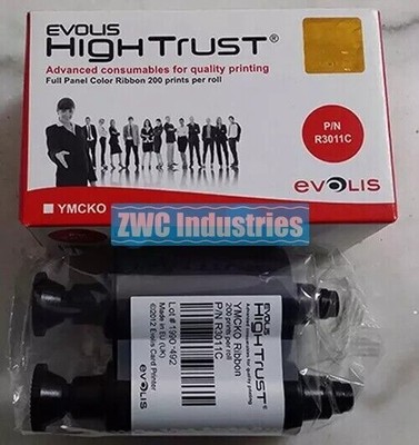 1PC NEW R3011C   color ribbon, pebble4 card machine ribbon, Evolis ribbon #A6-40