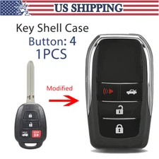 4 Button Modified Flip Remote Key Shell Case for TOYOTA Camry Corolla Highlander