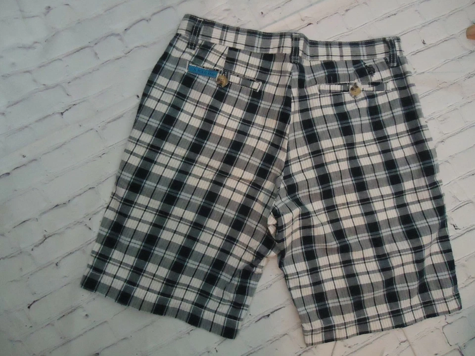 Мужские шорты U.S. Polo Assn в клетку черные/белые 100% хлопок размер W30 - Изображение 3 из 4