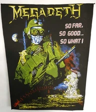 Megadeth Back Patch - So Far So Good So What - Vintage but NEW! - 1988 Original