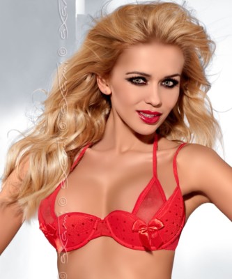 Soutien-gorge Redresse-seins Axami - Taille 95D, Rouge - Modèle Mesmerize Réf V5221 - Neuf Avec étiquettes