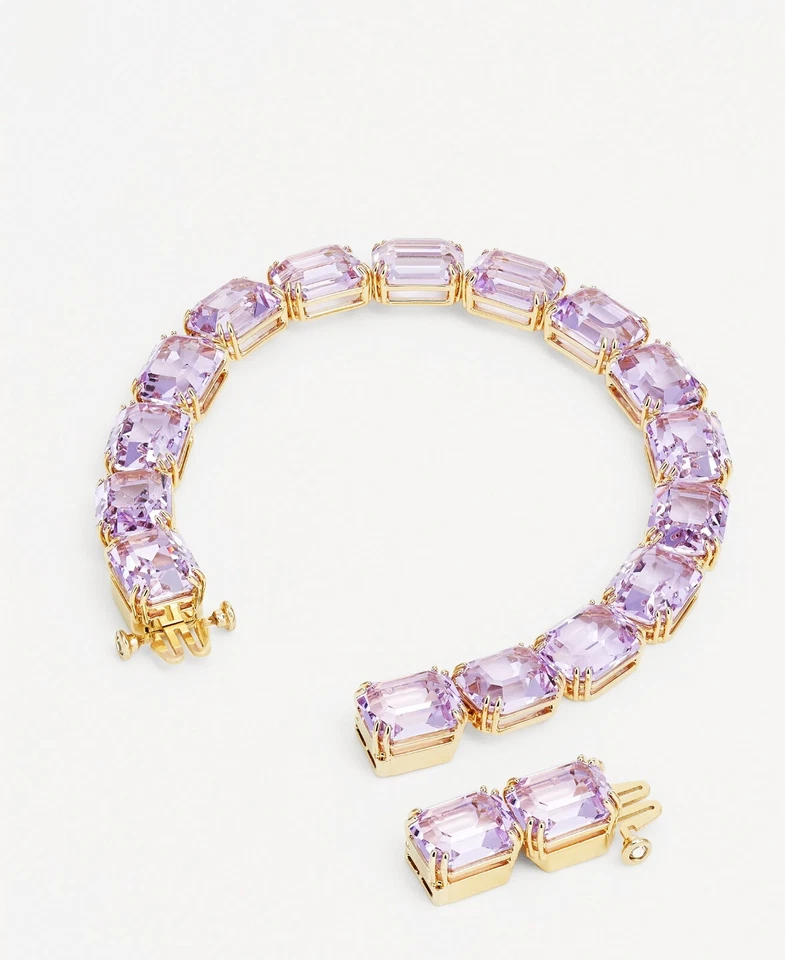 Nuevo Brazalete Millenia 100% Genuino SWAROVSKI 5720487 Púrpura Octágono Cristal Foto 4 de 4