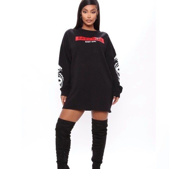 Fashion Nova We're Ready To Play Long Sleeve T-shirt Dress and Leggings | eBay Fashion Nova We're Ready To Play Long Sleeve T-shirt Dress and Leggings | eBay