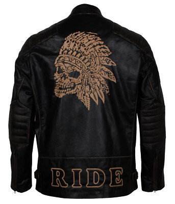 き*き様 Indian Motorcycle レザー スタジャン XL フルデコ Apache Indian Skull Laser Engraved Cowhide Motorcycle Fashion