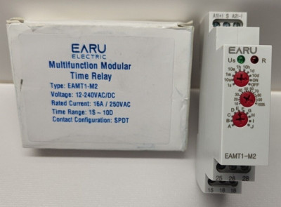 12-240V AC/DC Din Rail Type 1S - 10 Days Multifunction Time Delay Relay EAMT1-M2