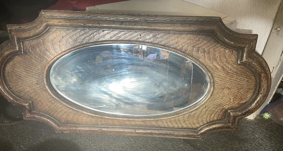 Large Mirror Wall  Decor Foam Composite Frame ,,lightweight Faux Wood 17x 38 In - Image 3 of 4