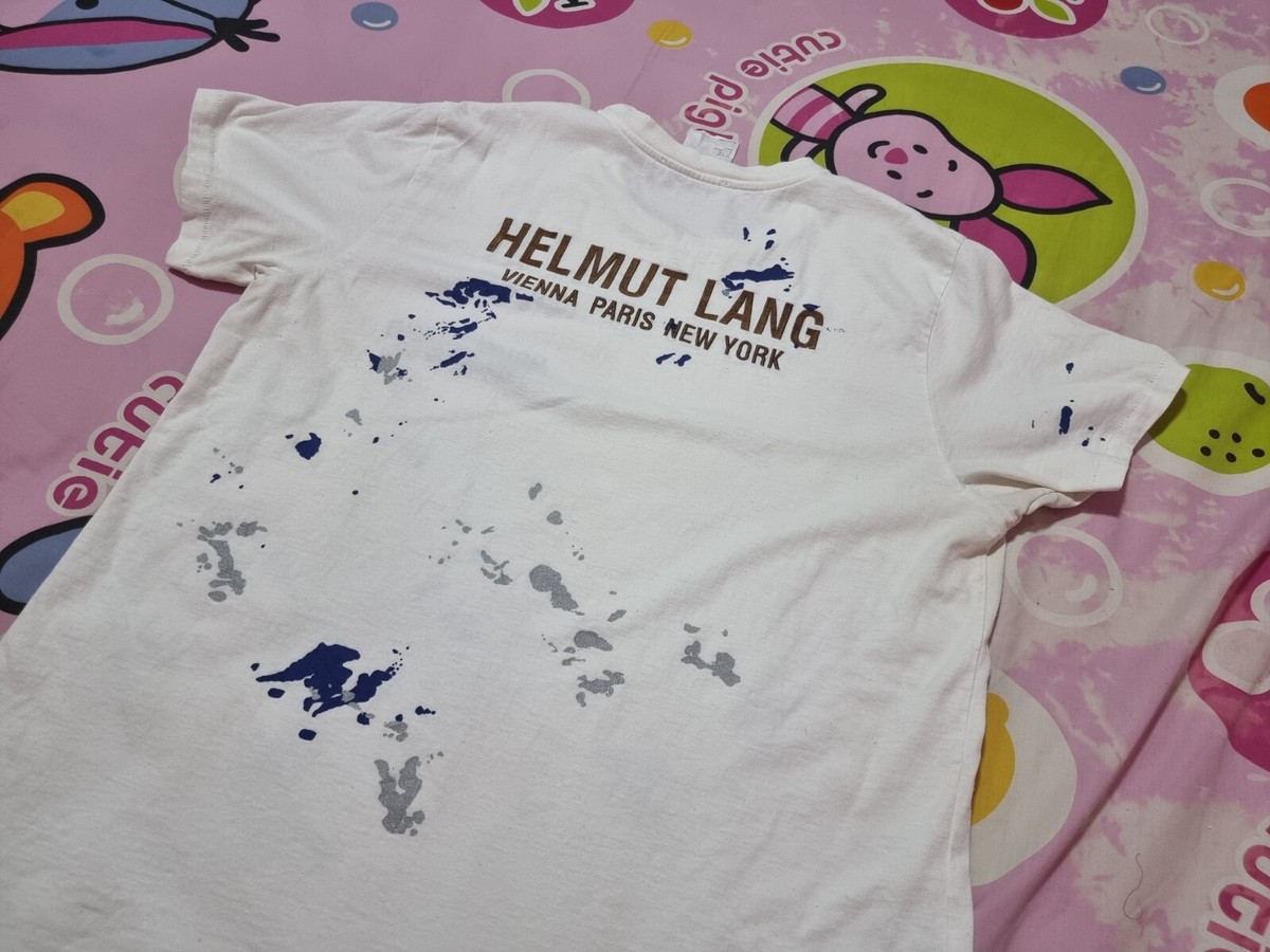rare Vintage Helmut Lang Painter Vienna Paris New York Logo T
