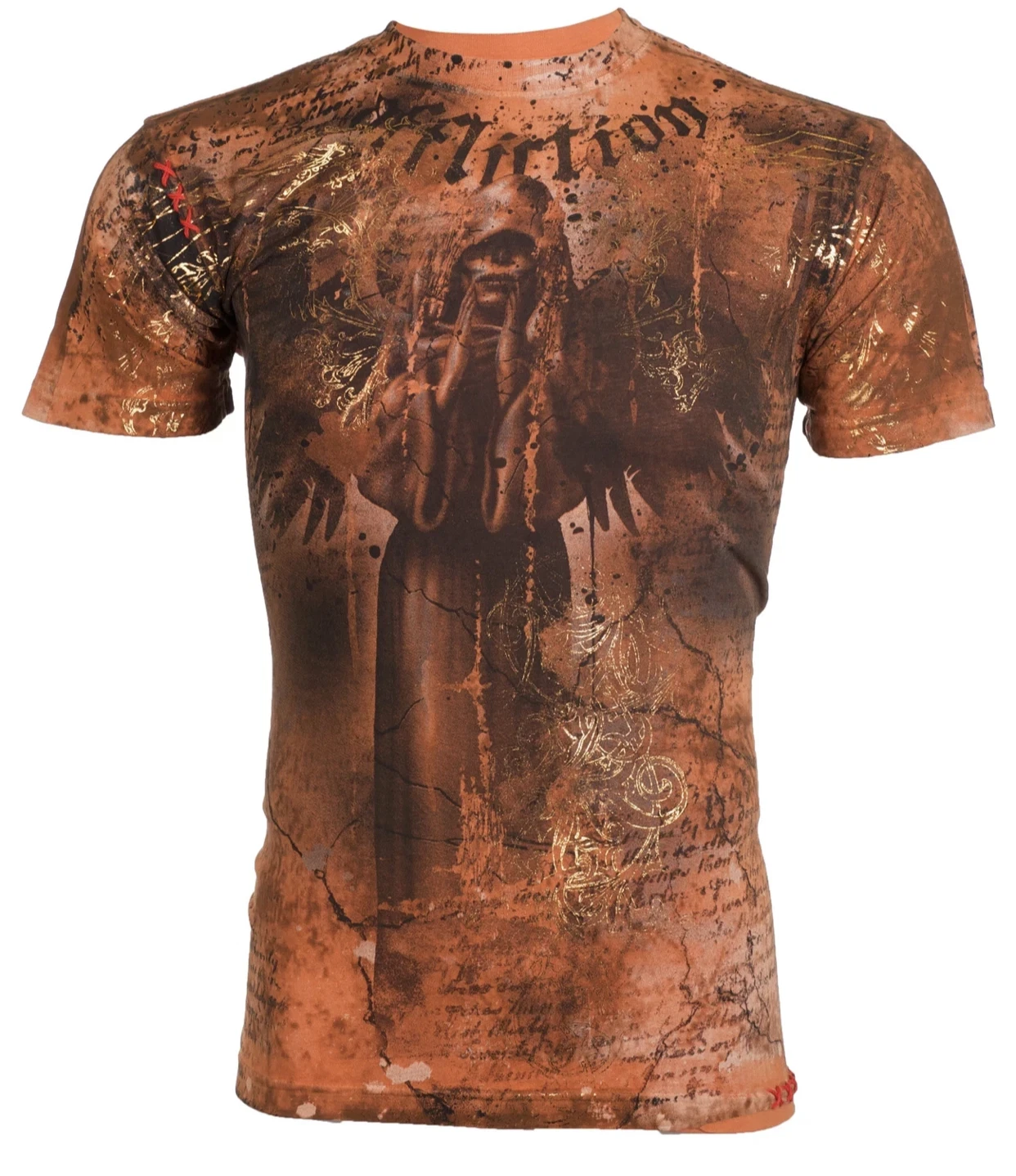 AFFLICTION Men's Short Sleeve T-Shirt FLOATING Crewneck Orange tattoo Biker S-3X
Opens in a new wind