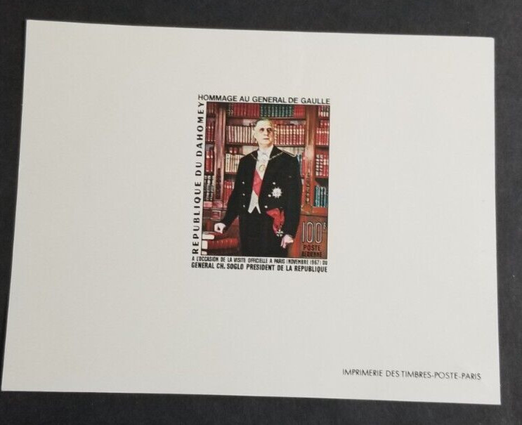 DAHOMEY -(DEGAULLE)-Unlisted deluxe sheetlet- nice price