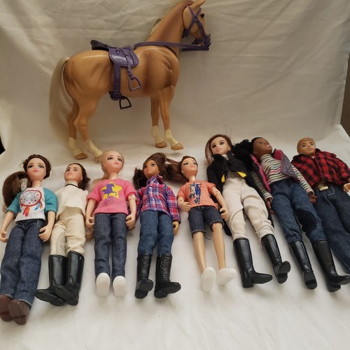 Breyer Horse Equestrian Doll Figures People Riders and Horse LOT Of 9 VTG #F25