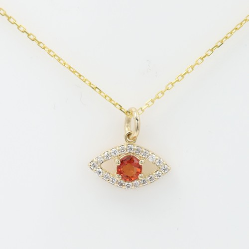 Mini Diamond Evil Eye 14k Solid Yellow Gold ALL Natural Gemstones Cute Size Eye - Picture 11 of 15